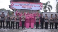 Polres Kampar Gelar Upacara Ziarah dan Tabur Bunga Dalam Rangka Hari Bhayangkara Ke-79