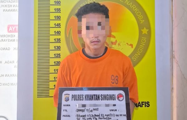 Tim Mata Elang Satresnarkoba Polres Kuansing Ungkap Kasus Narkoba di Sungai Jering